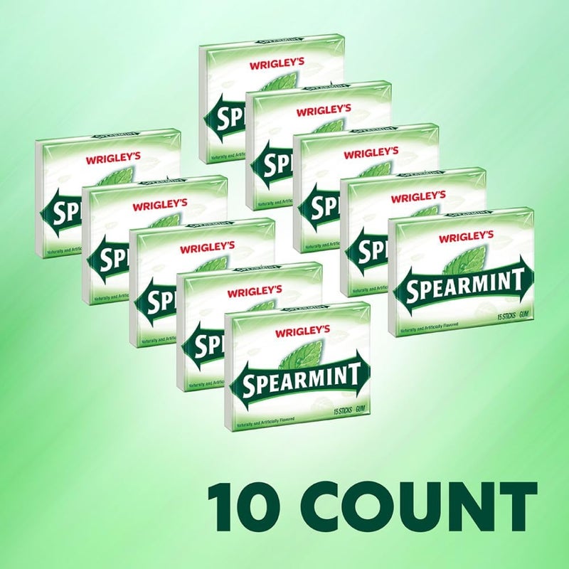Wrigley's Spearmint Chewing Gum - 15 Count - Image 4